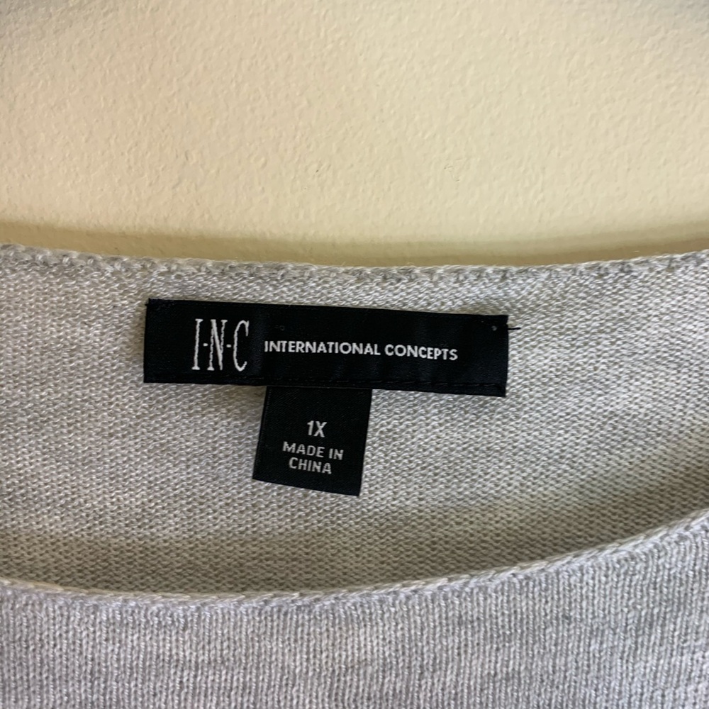 INC Plus Size long Sleeves High Low Sweater Top 1X - Picture 4 of 8